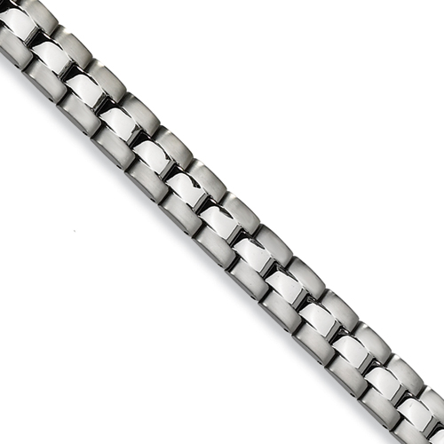 Stainless Steel 8.5in Brushed and Polished Bracelet