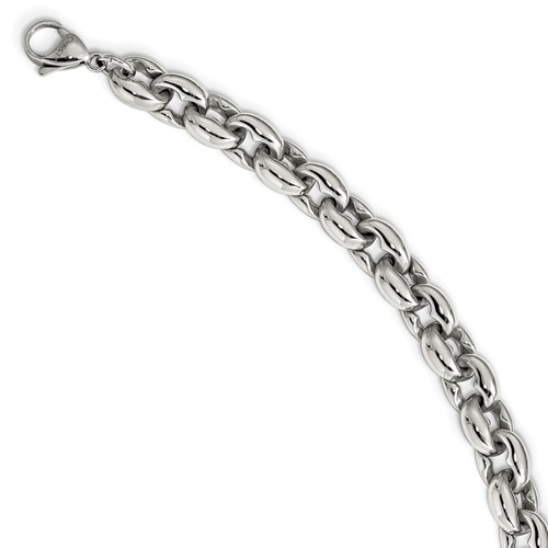 Stainless Steel Oval Link 24in Necklace