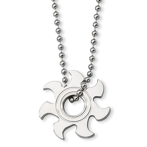 22in Stainless Steel Saw Blade Necklace