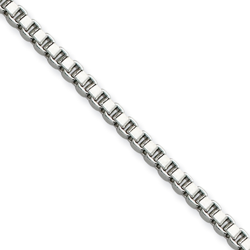 24in Stainless Steel Box Chain 2.4mm SRN66424 Joy Jewelers