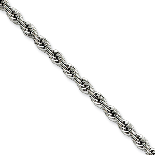 30in Stainless Steel Rope Chain 4.0mm SRN673-30 | Joy Jewelers