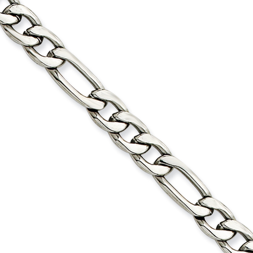 24in Stainless Steel Figaro Chain 6.3mm