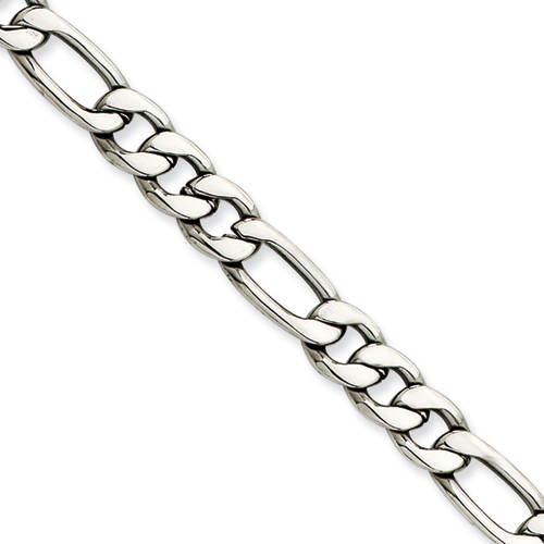 22in Stainless Steel Figaro Chain 7.3mm