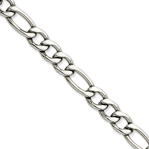 Stainless Steel 22in Figaro Chain 8.4mm