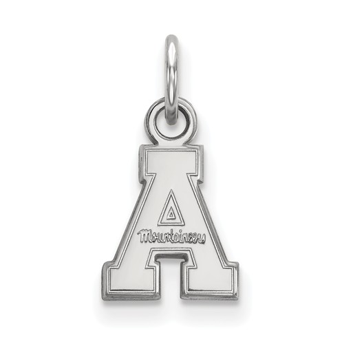 Appalachian State University Charm 3/8in 14k White Gold