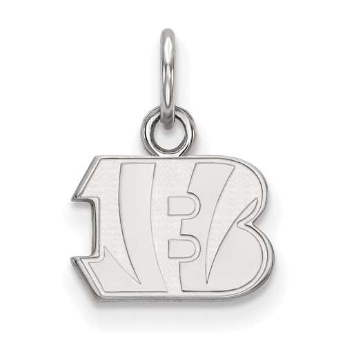 Sterling Silver 1/2in Cincinnati Bengals Logo Charm
