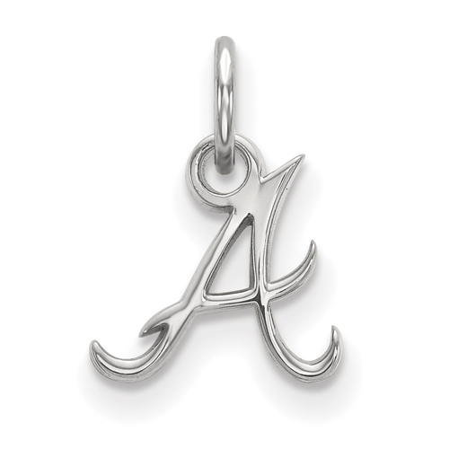 14kt White Gold 3/8in Atlanta Braves A Pendant