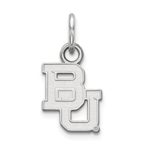 Sterling Silver 3/8in Baylor University BU Charm