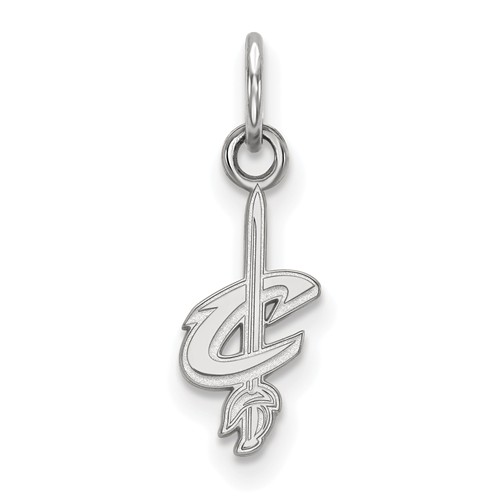 14kt White Gold 3/8in Cleveland Cavaliers Logo Pendant
