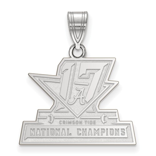 Sterling Silver 3/4in University of Alabama 2017 CFP Champs Pendant