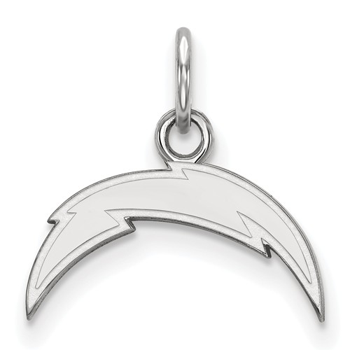 10k White Gold 1/2in Los Angeles Chargers Logo Charm