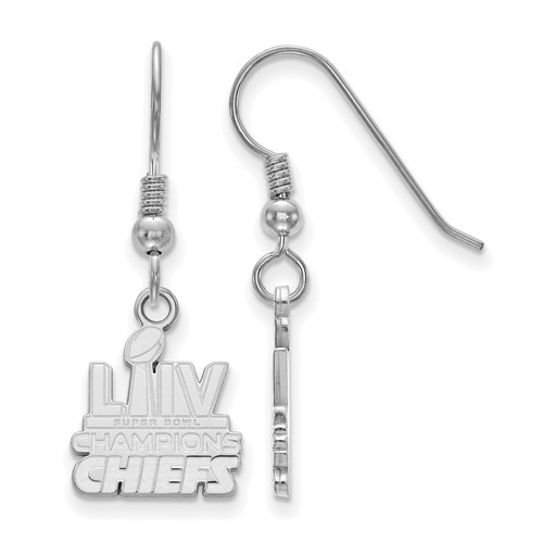 Sterling Silver Kansas City Chiefs Super Bowl LIV Dangle Earrings