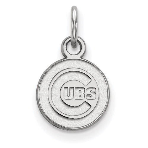 14kt White Gold 3/8in Chicago Cubs Pendant