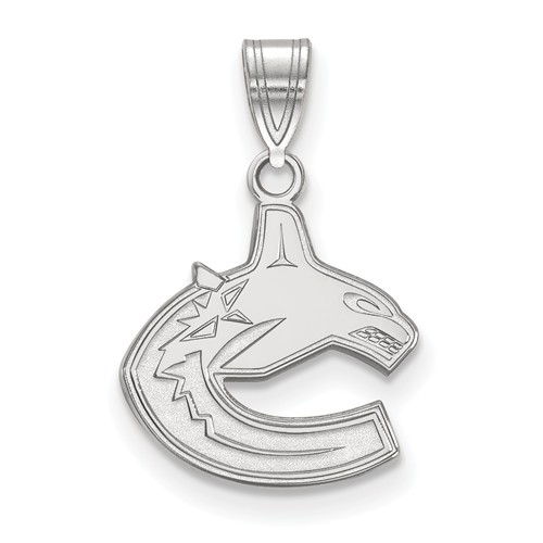 Sterling Silver 5/8in Vancouver Canucks Pendant