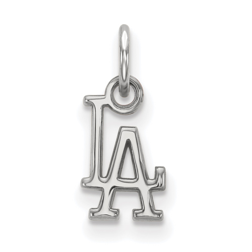 14k White Gold 3/8in Los Angeles Dodgers LA Pendant