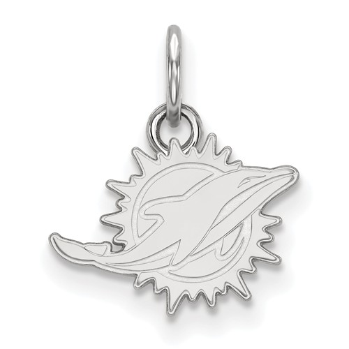 Sterling Silver 3/8in Miami Dolphins Logo Charm