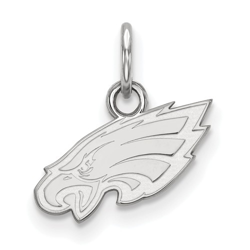10k White Gold 3/8in Philadelphia Eagles Logo Charm