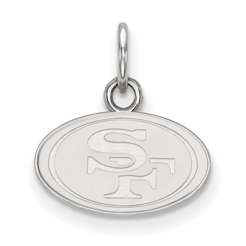 Sterling Silver 3/8in San Francisco 49ers Logo Charm