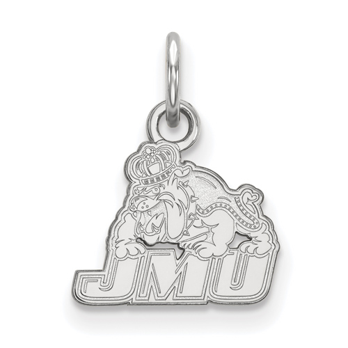 Sterling Silver 3/8in James Madison University Bulldog Pendant