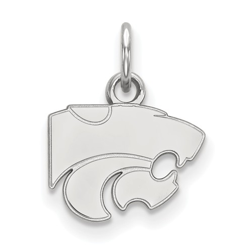 Kansas State University Charm 3/8in Sterling Silver