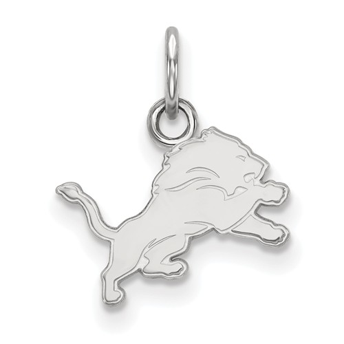 Sterling Silver 1/2in Detroit Lions Logo Charm