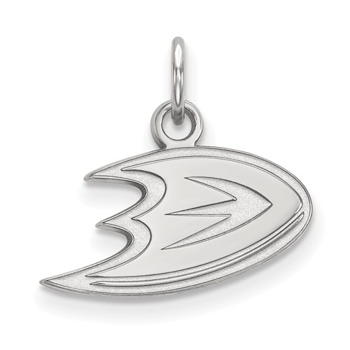 14k White Gold Anaheim Ducks Logo Charm 3/8in