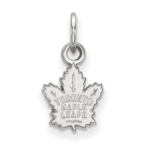 10k White Gold Toronto Maple Leafs Logo Charm 3/8in
