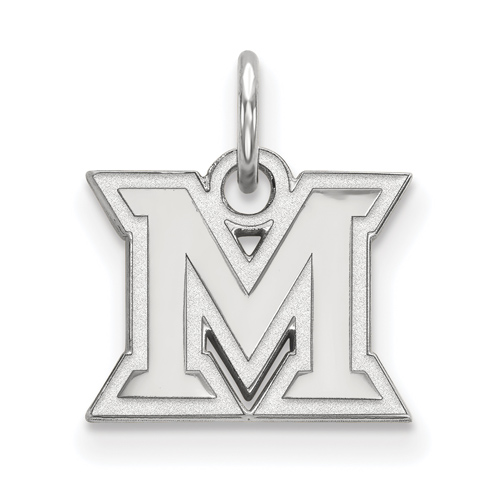 Miami University Logo Charm 3/8in Sterling Silver