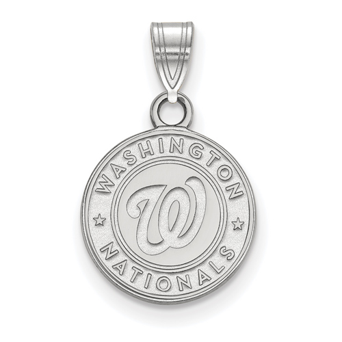 Sterling Silver 1/2in Washington Nationals Pendant