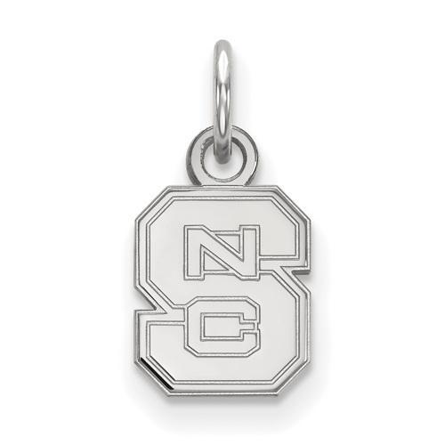 Sterling Silver 3/8in North Carolina State University Block S Pendant