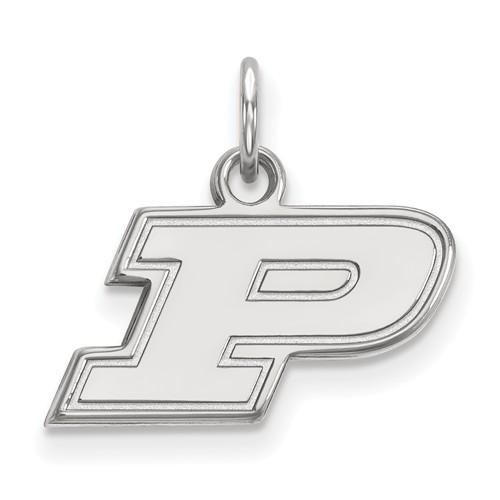 Sterling Silver Purdue University P Charm 3/8in