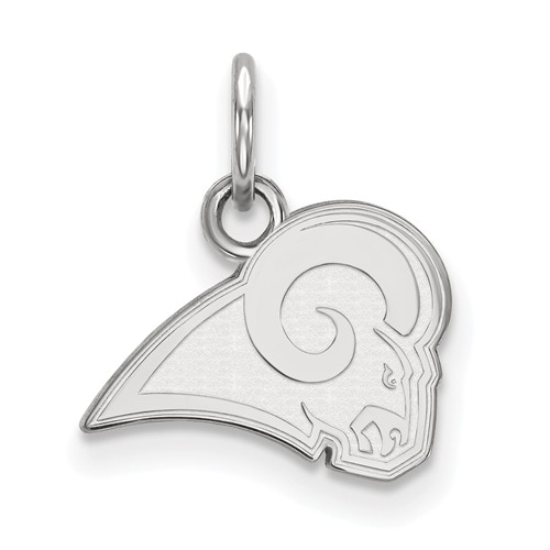 14k White Gold 3/8in Los Angeles Rams Logo Charm
