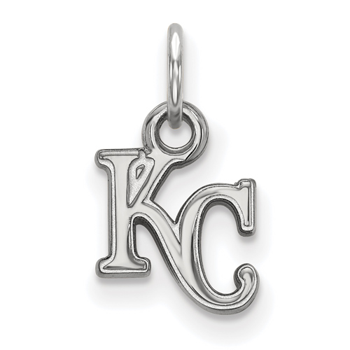 14kt White Gold 3/8in Kansas City Royals KC Pendant
