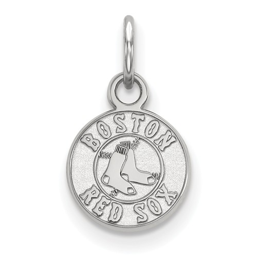 Sterling Silver 3/8in Boston Red Sox Pendant