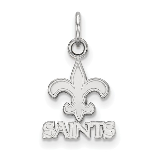 Sterling Silver 1/2in New Orleans Saints Logo Charm SS001SAI