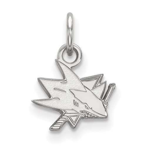 Sterling Silver San Jose Sharks Logo Charm 3/8in