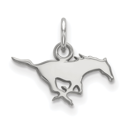 Southern Methodist University Logo Charm 10k White Gold