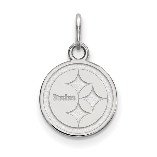Sterling Silver 3/8in Pittsburgh Steelers Logo Charm
