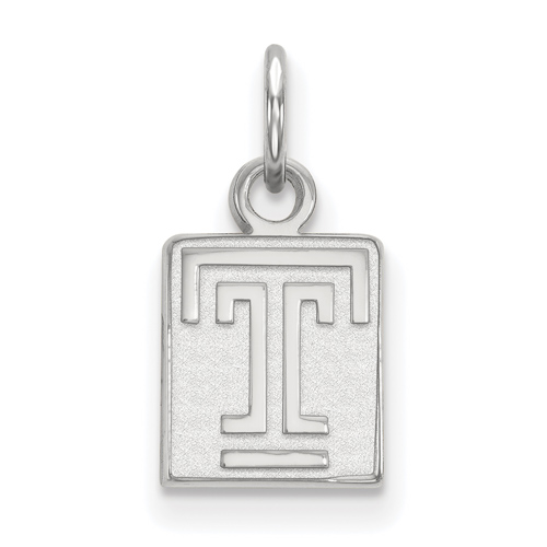 Temple University Logo Charm 3/8in 10k White Gold
