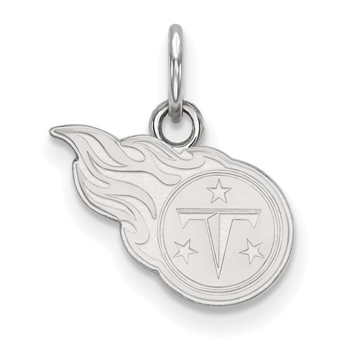 14k White Gold 3/8in Tennessee Titans Logo Charm