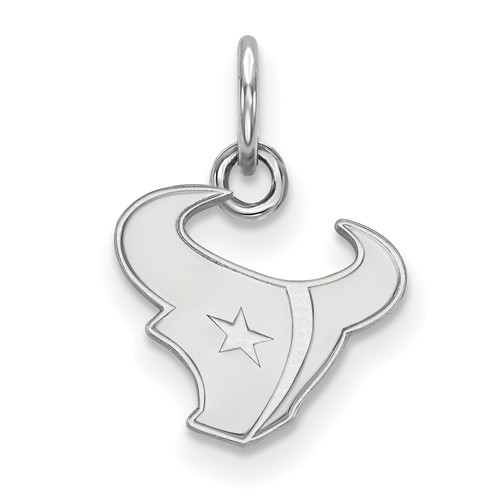 Sterling Silver 3/8in Houston Texans Charm
