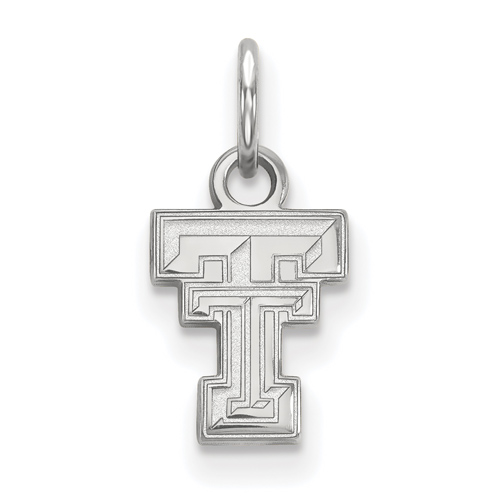 10kt White Gold 3/8in Texas Tech University Pendant 1W001TXT