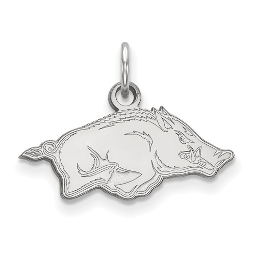 Sterling Silver 3/8in University of Arkansas Logo Charm