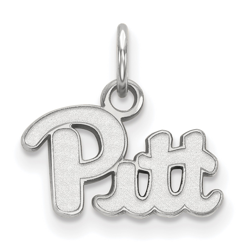 14k White Gold 3/8in University of Pittsburgh Pitt Pendant