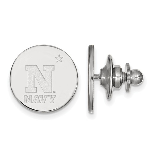 United States Naval Academy NAVY Lapel Pin 14k White Gold 