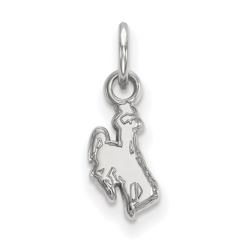 Sterling Silver 3/8in University of Wyoming Cowboy Pendant