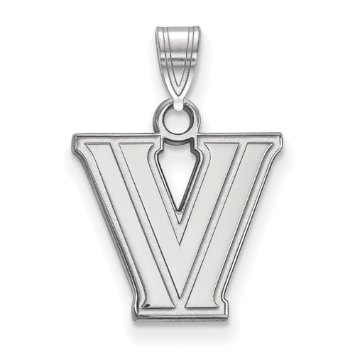 Villanova University V Pendant 1/2in Sterling Silver