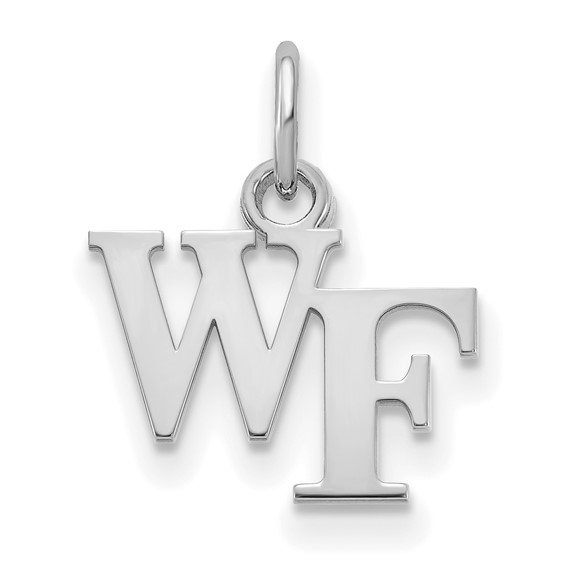Wake Forest University Charm 3/8in 14k White Gold
