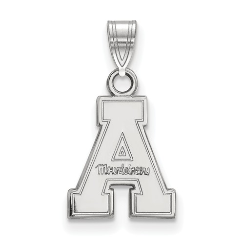Appalachian State University A Pendant 1/2in 14k White Gold