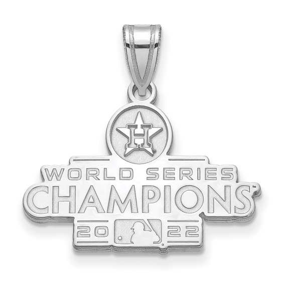 Sterling Silver Houston Astros World Series 2022 Pendant - Small